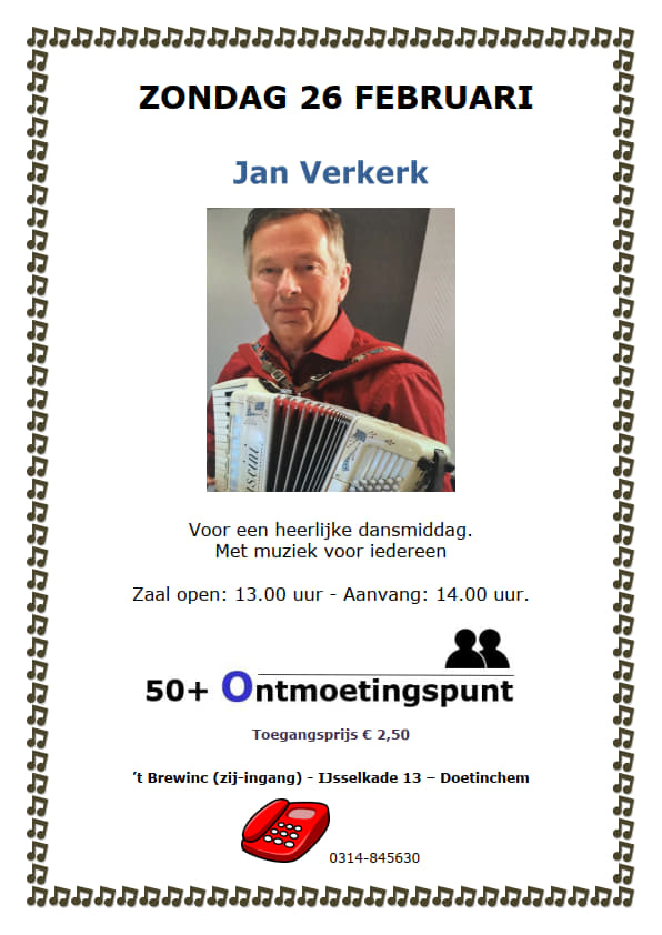 Optreden Jan Verkerk