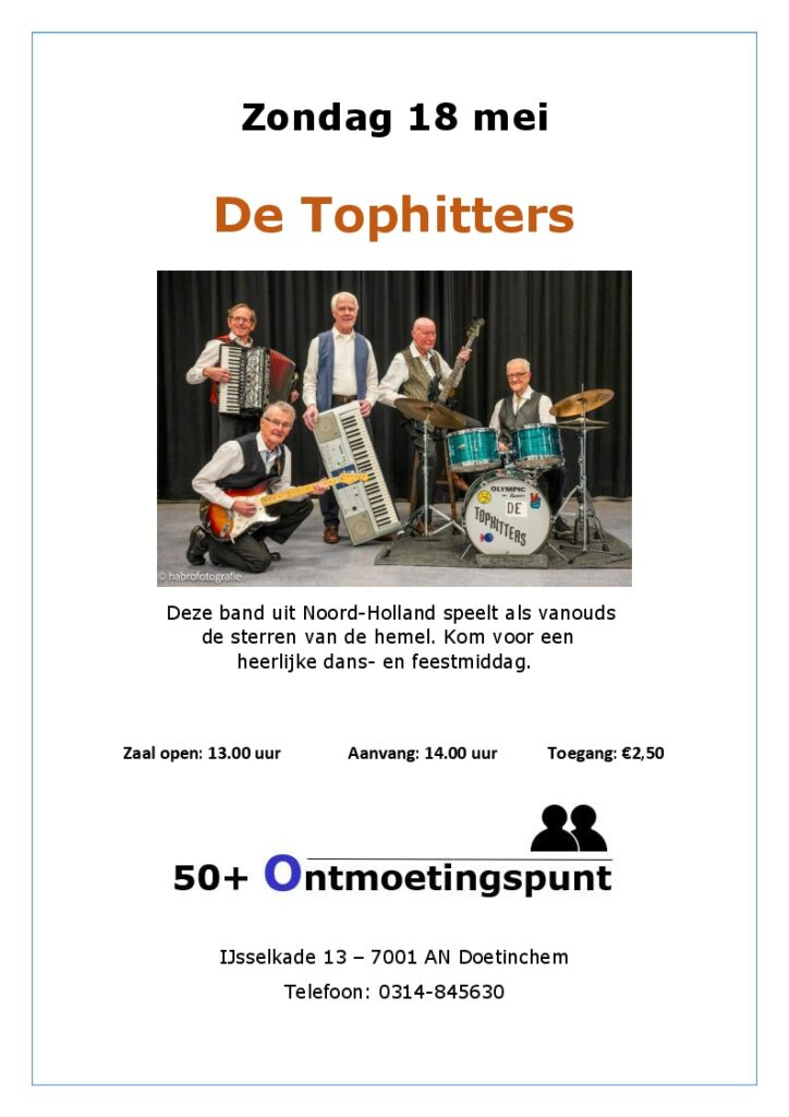 Optreden van DE TOPHITTERS