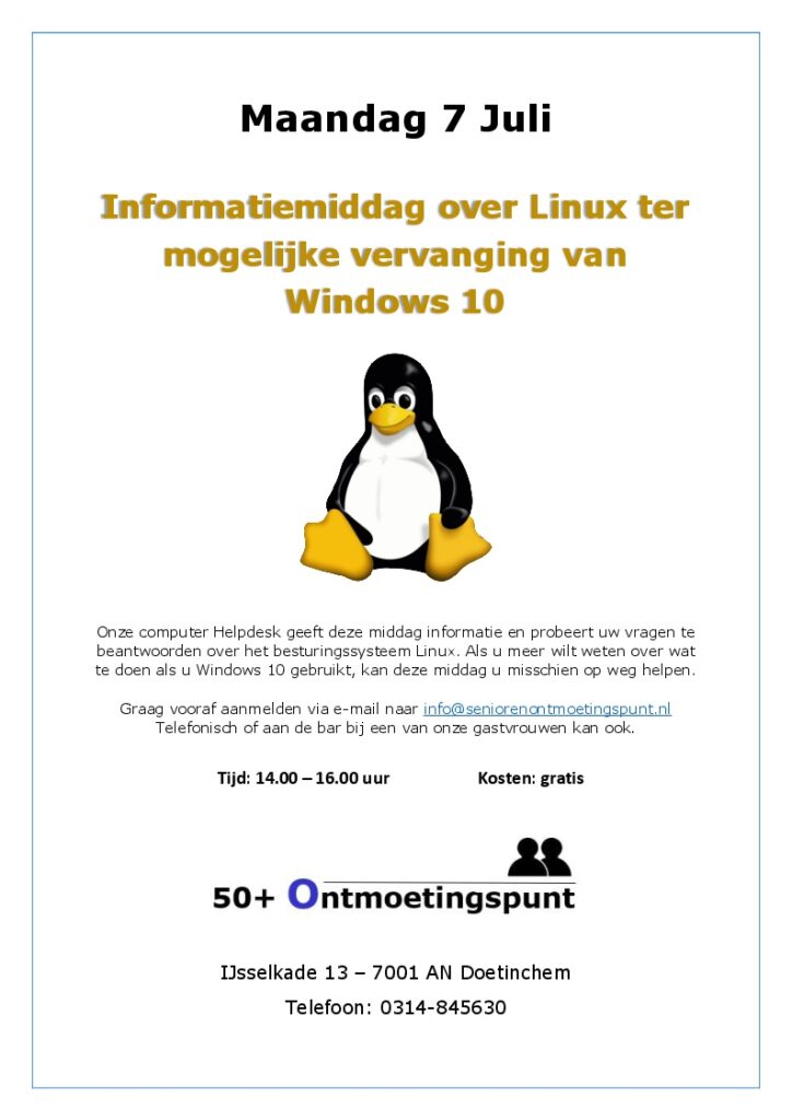 Informatie middag Linux