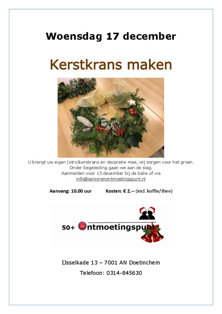 Kerstkrans maken